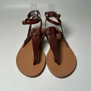 NWOB Ancient Greek Sandals Estia Leather T-Strap Sandals - sz 39